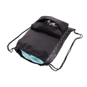 Mochila Reflectante AWARE de RPET, Mochilas Deportivas Promocionales Sostenibles con Cordón - Product Image 5