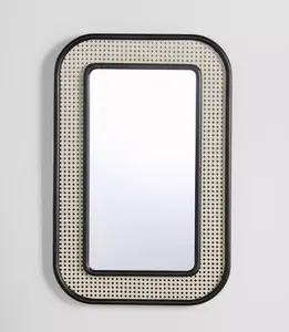 Haute bonne qualité rotin petit miroir rond salle de bain miroir décor Durable tissé à la main décors pour la maison de luxe