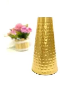 Florero de aluminio de fondo redondo con parte superior estrecha y cuerpo ligero diseñado para interiores, exteriores, jardines y balcones - Product Image 3