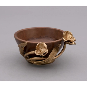 Bol en bois fait à la main bol d'accent pour la maison avec ornement de feuille de ginkgo maison ou fêtes bol de service décoratif meilleur prix - Product Image 6