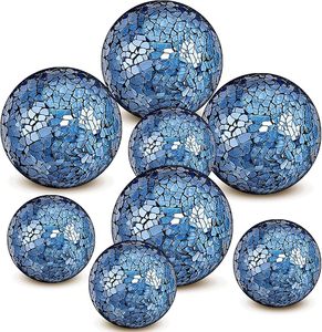 Increíble Esfera de vidrio de mosaico, diseño creativo, bolas decorativas de vidrio para el hogar, artesanías, adornos de bolas doradas, decoración del hogar para regalo - Product Image 1