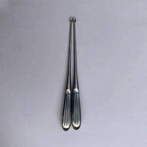 Instruments de chirurgie osseuse de qualité supérieure ensemble de curettes en os Curette chirurgicale en acier allemand de 170 mm de long avec poignée enduite de titane - Product Image 6