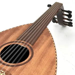 Oud arabe professionnel à 11 cordes et 6 registres, tout en acajou - Lutte orientale fabriquée à la main - Product Image 3