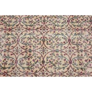 พรมวินเทจสไตล์ตุรกี ขนาด 3.8x6.4 ฟุต สีแดงลายตาราง ทำจากขนสัตว์ - Product Image 5