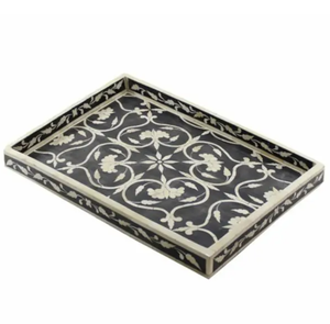 Plateau de service incrusté d'os de qualité supérieure Base en bois durable décor à la maison pour cuisine salle à manger Table basse - Product Image 4