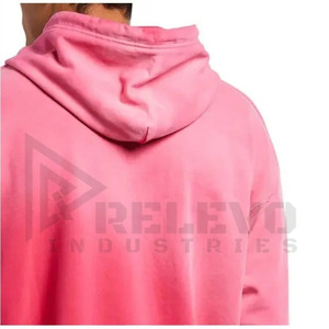 Vente en gros de sweat-shirts à capuche pour hommes en molleton 100% coton, poids lourd 430 GSM, design personnalisé, 2 pièces - Product Image 4
