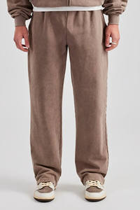 Jogging personnalisé imprimé à l'acide couleur taupe Jogger jambe droite sweat à capuche zippé qualité supérieure survêtement homme lourd 2 pièces - Product Image 5