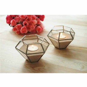 Support à bougie votive géométrique en fil métallique fait main, grand modèle, finition argentée, pour table à manger, décoration de mariage et de fête - Vente en gros - Product Image 6