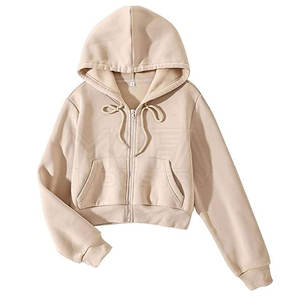 Sudaderas con capucha cortas informales para mujer, sudaderas de invierno suaves con logotipo frontal con capucha y estampado personalizado, novedad - Product Image 1