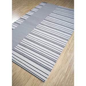 Alfombra de Lana a Rayas Indusbar ADWL-19 9x12, Gris y Negra, Tejido Plano, Kilim para el Hogar, para la Entrada, Sala de Estar o Dormitorio - Product Image 2