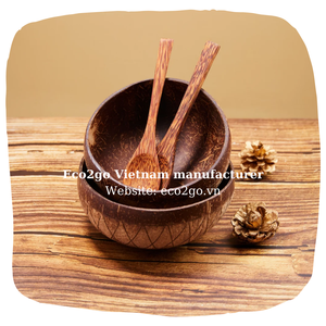 Cuenco de cáscara de coco Natural para Vela, Logo láser grabado pequeño de Vietnam para sostener comida, batidos, hechos en Vietnam, gran oferta - Product Image 6