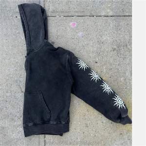 Sudaderas con capucha para hombre, ropa de calle personalizada, gráfico Dtg, fabricantes desgastados, recortada, Vintage, piedra lavada, Zip up, Sudadera con capucha de peso pesado para hombres - Product Image 3