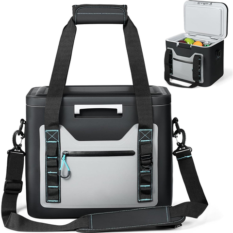Portable Insulated Cooling Pack Leakproof Ice Chest Cooler Bag for Beach Camping Travel Picnic