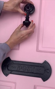 ที่เคาะประตูแบบโบราณที่ไม่เหมือนใครกระจกสีเงินตกแต่งเสร็จสมบูรณ์แบบสำหรับบ้านสำนักงานโรงแรมร้านอาหารและการตกแต่งแบบคลาสสิก - Product Image 3