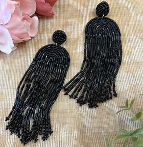 Pendientes Circulares Hechos a Mano con Cuentas en Tonos Marrones, Pendientes con Cuentas para Mujer, Joyería Festiva para Fiestas al Mejor Precio - Product Image 3