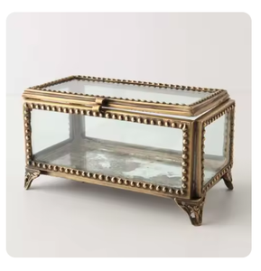 Boîte à bijoux de luxe de qualité supérieure Décoration de maison élégante pour offrir Rangement d'accessoires décoratifs en métal - Product Image 1