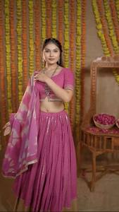 Lanzamiento 2025: Lehenga Choli de Algodón Especial Navratri para Mujer, 6 Metros, Estilo Elegante para Fiestas, Secado Rápido - Product Image 5