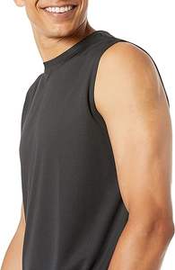 New Arrival Custom Printed 100% Polyester Quick Dry V-neck <b>Men's</b> Gym Tank Top Sport <b>Singlets</b> Made in Pakistan - Product Image 5