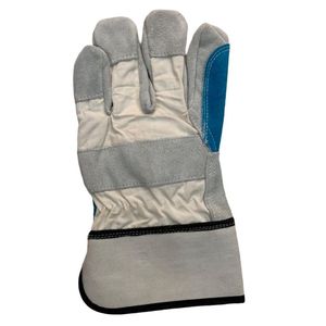 Heavy Duty Hand Protective Industrial Cowhide Leather Palm Safety Work Gloves with UV Protection Non-Slip Adjustable Wrist Strap - Product Image 4