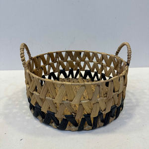 Cesta de Almacenamiento Redonda de Jacinto de Agua de Lujo - Ecológica, Multifuncional y Multiusos - Product Image 2