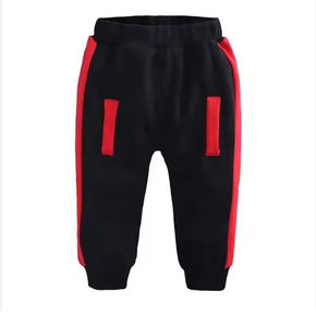 Vente en gros de vêtements d'hiver personnalisés pour bébés enfants, pulls chauds à manches longues et col en O de couleur unie, sweats en coton pour enfants, joggers, pantalons de survêtement - Product Image 5