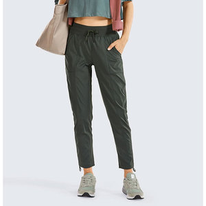 Factory-Made Breathable Solid Green <b>Women's</b> Casual <b>Trouser</b> Custom OEM Design Low MOQ Size for Winter - Product Image 3