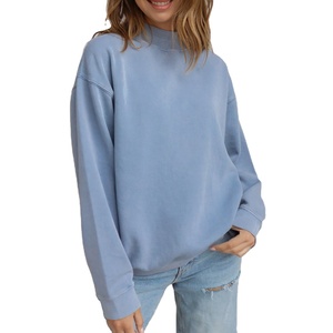 Sweat-shirt à col montant pour femme, style streetwear, coupe ample - Product Image 1