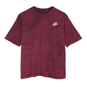Camiseta de algodón de alta calidad con lavado ácido, de color sólido y corte oversized, hecha en Pakistán. - Product Image 1