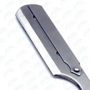 Navaja de Afeitar Profesional Plegable Apto Enterprises AE-8042 Roja con Hoja Recta, Mango Liso y Acero Inoxidable Duradero - Product Image 6