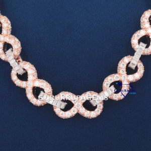 Personalizado 22 pulgadas 16MM cadena infinita 925 Collar de plata Iced Out VVS Moissanite diamante Hip Hop cadena de eslabones cubanos - Product Image 4