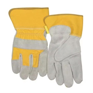 Guantes de cuero de vaca Rigger canadiense de alta calidad con forro de algodón con puños de goma Guantes DE TRABAJO antiimpacto - Product Image 6