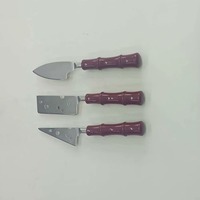 Trendiges Edelstahl-Kuchenmesser-Set mit drei Teilen und Holzgriffen, Langlebiges Zeitgenössisches Küchenzubehör - Großhandel Individualisierbar