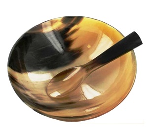 Cuerno de búfalo natural Rústico Moderno Oval Formas redondas Cuerno Plato de afeitar Hecho EN LA India - Product Image 5