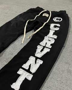 Conjunto de pantalones de chándal con capucha y cremallera con bordado desgastado personalizado, chándal de algodón lavado con ácido para hombre - Product Image 2