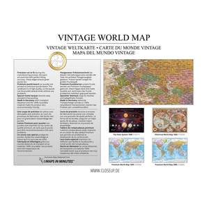 Rompecabezas de Mapa del Mundo Vintage de 1000 Piezas, Diseño Personalizado, Juguete Educativo con Muestra Gratis e Impresión de Logotipo, Mapas en Minutos - Product Image 3
