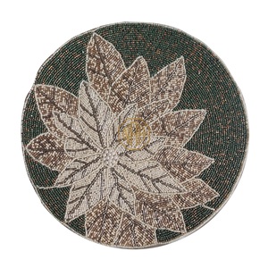 Beaded <b>Placemats</b> Cotton Handwoven <b>Round</b> Table Mat for Restaurants Hotels Dining Exporter Factory Direct Wholesale Supplier Bulk - Product Image 3