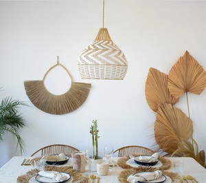 Handmade Rattan Pendant <b>Light</b> Boho Chandelier - Product Image 6
