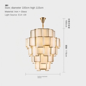 โคมไฟระย้าสไตล์จีนใหม่ หรูหรา เหมาะสำหรับห้องนั่งเล่นในวิลล่าหรู ห้องใต้หลังคา พร้อมบริการสั่งทำตามแบบ - Product Image 5