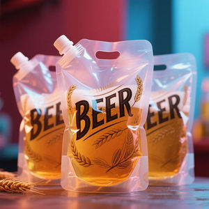 Custom Digital Printed Logo Portable Spout <strong>Pouch</strong> Liquid Beverage Bag Food Grade Material For Juice Wine Beer Packaging - Product Image 1