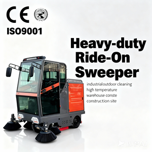 New 48V công nghiệp điện Ride-on tầng Sweeper xe cho đường và đường phố làm sạch nhà Máy Giá - Product Image 1