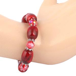 Women's Stone <b>Bracelet</b> - <b>Red</b> - Product Image 2