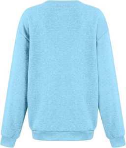 Personnalisé ras du cou lâche à manches longues couleur unie sweats à capuche hiver bouffant lavé 2025 collection - Product Image 3