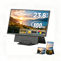 Monitor Portátil USB-C Tipo C para Viajes de Negocios, Ultra Delgado, 100Hz, Pantalla LCD para Juegos, Compatible con Windows XP