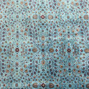 Alfombra Turca Vintage de 6.4x9.9 pies (195x303 cm), Alfombra de Seda Azul - Product Image 5