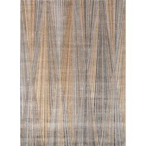 พรมขนสัตว์และไหมถักมือสีเทาและสีดำ รุ่น Free Verse Sla-501 ลายทาง รูปทรงสี่เหลี่ยมผืนผ้า สำหรับห้องโถงในบ้าน ทอแบบแบน - Product Image 1