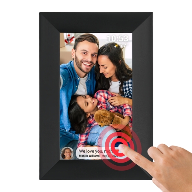 7 Inch WiFi Auto Slideshow Digital Cloud Photo Frame with Touchscreen and Cloud Sharing