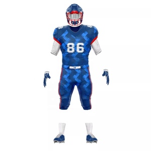 Venta al por mayor impreso bordado uniforme de fútbol hombres conjuntos precio barato peso ligero fútbol americano Jersey conjunto - Product Image 2