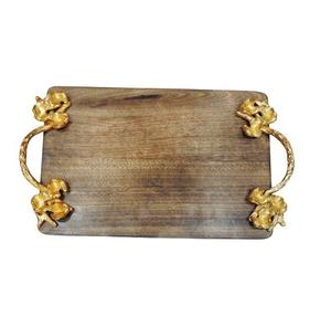 Serving Wood <b>Tray</b> Premium Quality Coffee And <b>Tea</b> <b>Tray</b> with Metal Handles For Wedding and Hotels Serving Decoration <b>Trays</b> - Product Image 3