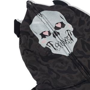 Custom Embroidery Distressed Acid Wash Vintage Washed Rhinestone <b>Zip</b> <b>up</b> <b>Hoodie</b> Men Fleece Street Distressed Embroidery <b>Hoodie</b> - Product Image 5