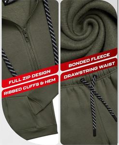 Survêtements à capuche en polyester/coton de la meilleure qualité pour hommes, motif doublé brodé, impression bouffante, style de rue pour la saison d'automne - Product Image 5